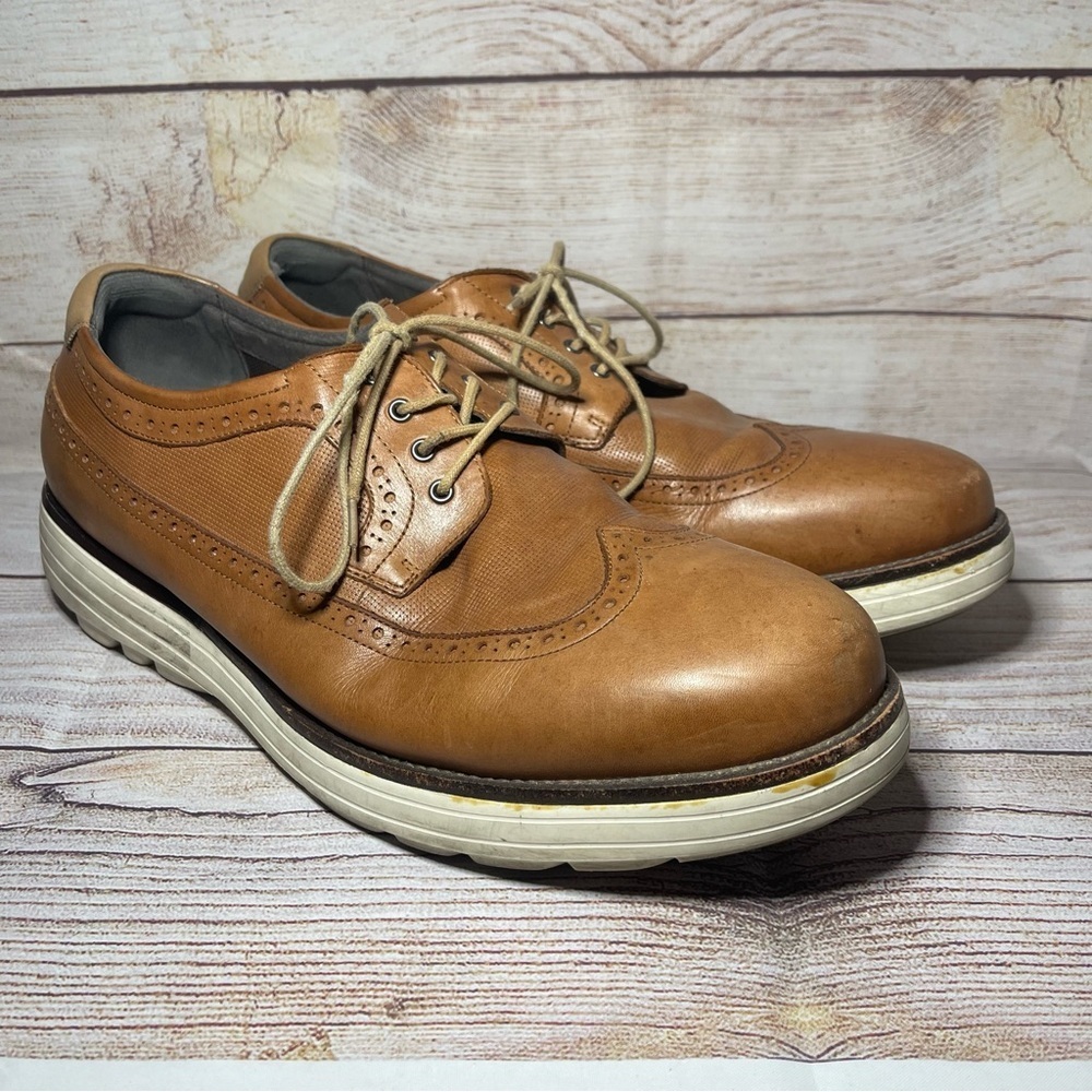 Gravity Defyer Men's G-Defy Morteson Brown Dress Shoes 14 M VersoCloud Oxford